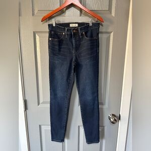 Madewell 9" HighRise Skinny Jeans F8990 Larkspur Wash Sz 28 TENCEL Denim Edition
